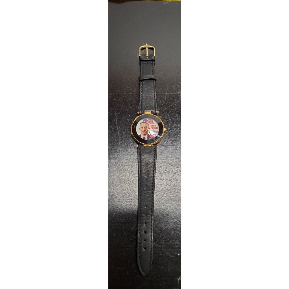 Vintage Ross Perot for President 92 wrist watch - Untested - American Flag